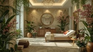 A woman enjoying a holistic facial and body massage at an affordable spa in Dhaka focusing on skincare and wellness